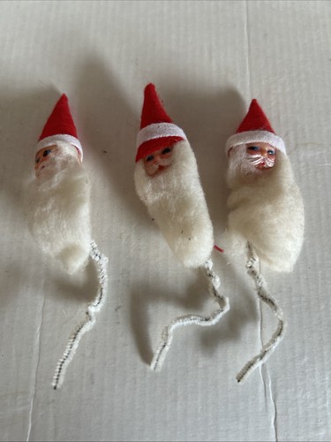 Vtg santa face ornaments - face, tie